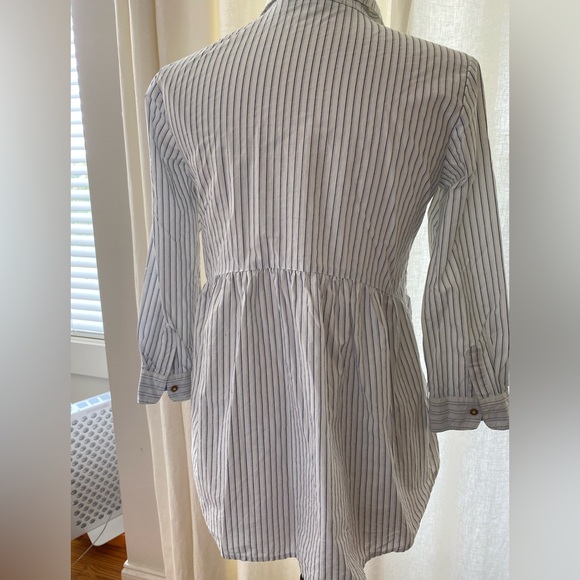 Anthropology Holding Horses Striped Button-Down Tunic XS - Picture 2 of 6